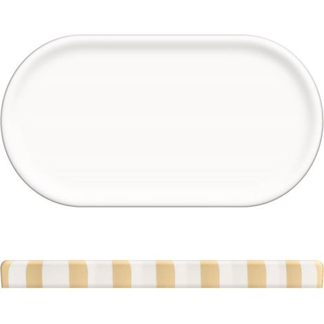 Bandeja de gres strio 24cm, rayas trigo naranja - 5five