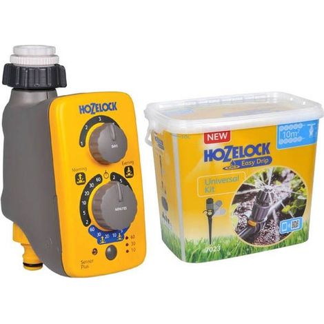Hozelock 2214 Sensor Controller Plus Water Timer Electronic 7023 Easy Drip Kit (1/4)