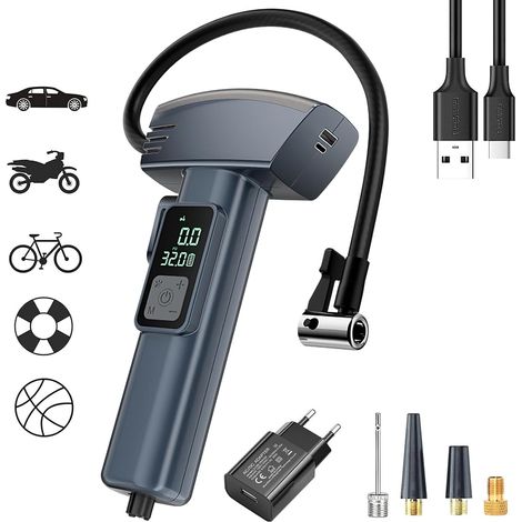 Compresseur à Air 150 PSI Sans Fil,Gonfleur Pneus Voiture Electrique (1/5)