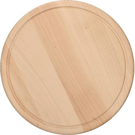 Kotarbau – Planche à découper ronde 30 cm – Bois naturel résistant – Pour couper fromage et pain – Facile à nettoyer et à entretenir