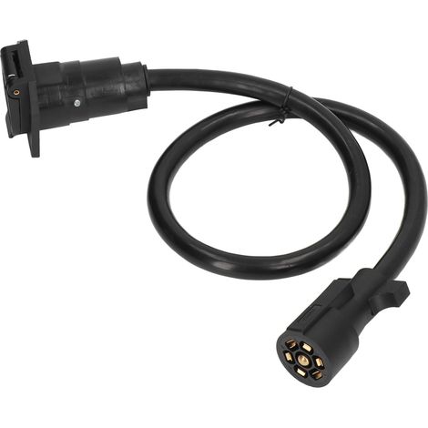 Câble électrique 7 broches pour remorque, prise mâle 2 lames, faisceau de câblage moulé pour camping-car et van aménagé (1/5)