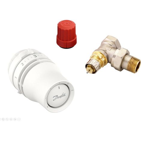 Danfoss Thermostatkopf und Ventil Weiß RA-N