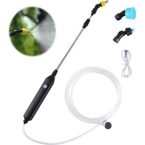 Pulvérisateur de jardin électrique avec 3 buses et tuyau 3M, rechargeable par USB pour la protection des plantes, le désherbage et le lavage de voiture (5V) (1/4)