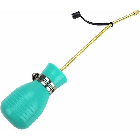 Pulvérisateur à poudre anti-parasites, grand bulbe de terre de diatomée - Long tube en cuivre - Applicateur de pesticide portable - Pour insectes et parasites - Vert (1/5)