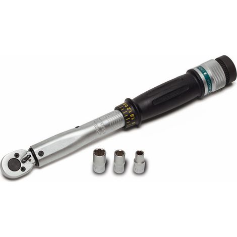 Drehmomentschlüssel 6-30 Nm, 1/4 mit 3 Einsätzen 6, 8, 10mm