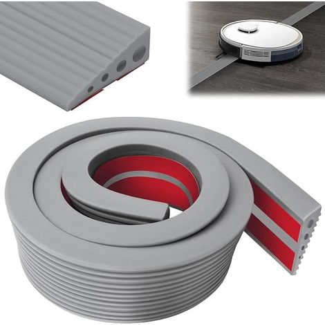Rampe de Seuil en TPE Rampe de Seuil de Porte 2x6x100cm Seuils de Porte en Caoutchouc Barre de Seuils Surface Antidérapante pour Fauteuil Roulant Poussette Aspirateur (1/5)