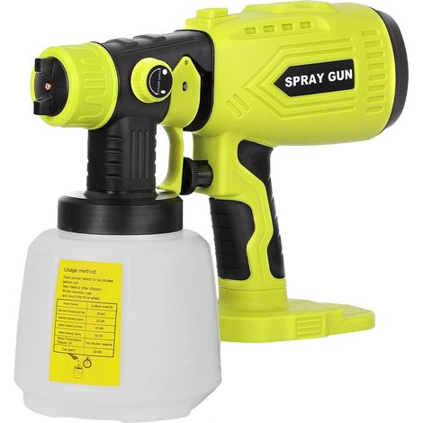 200W Cordless HVLP Paint Sprayer for Ryobi 18V ONE+, 4 Nozzles, 3 Patterns, 1000ML Container, Handheld Spray Gun (No Battery)