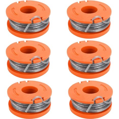 Ensemble de 8 bobines pour coupe-bordures, compatibles avec Spear & Jackson / WORX WG150 WG151, en nylon et ABS, 4,05 cm-AquaForge (1/5)