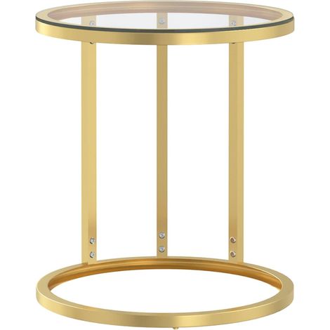 Maison Exclusive - Beistelltisch Golden und Transparent 45 cm Har