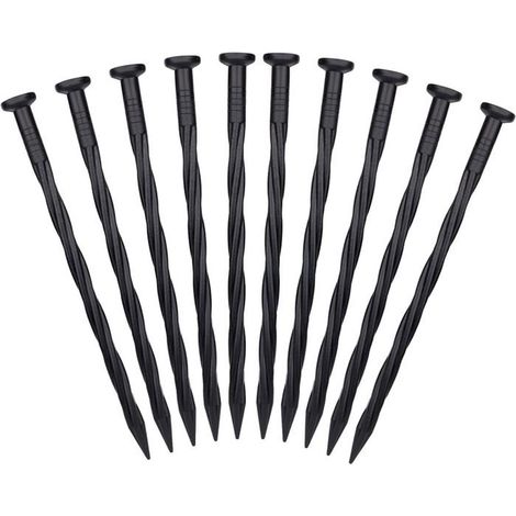 10 Pièces Clous Bordure De Gazon,Piquets D\'Ancrage De Jardin En Plastique Clou De Sol Pour Tente Piquets De Jardin En Spirale Pour