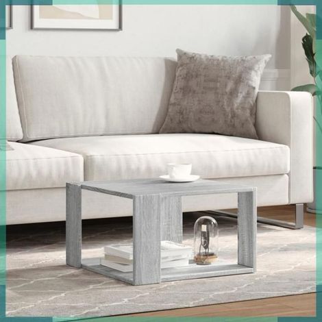 Table basse - 848141 - Sonoma gris - Bois d'ingénierie (panneaux) - 51,5x51,5x30 cm (1/5)