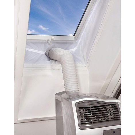 Tissu de Calfeutrage Joint de Fenêtre pour Système de Climatiseur Mobile et Sèche-Linge 400CM Convient à Toutes Les Unités de Climatisation (1/5)