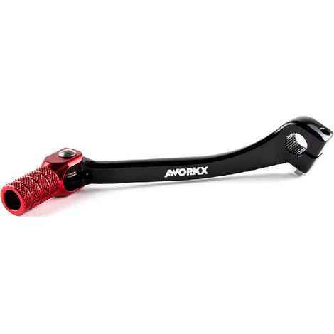 Levier de vitesses AWORKX pour Honda CRF 250/450, noir, embout rouge