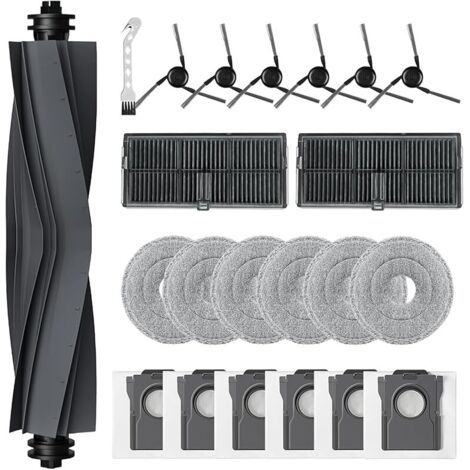 FENOPLASTICAFOREHILL22 Pcs Accessoires pour Dreame X40 Ultra/L40 Ultra /X40 Ultra Complete/X40 Master/MOVA P50 Pro Ultra 1 Brosse Principale 6 Sac Aspirateur 6 Tampons Vadrouille 6 Brosses Latrales 2 (1/5)