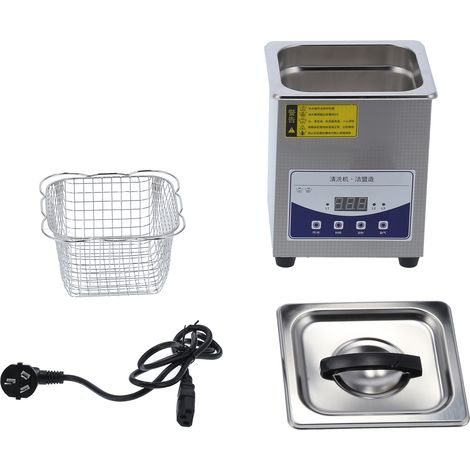 Nettoyeur ultrasonique 2L JP-010TAU, machine à laver mini pour bijoux, dentaire, matériel, prise UE 220V, bain à ultrasons professionnel, réservoir inox, usage domestique et atelier. (1/5)