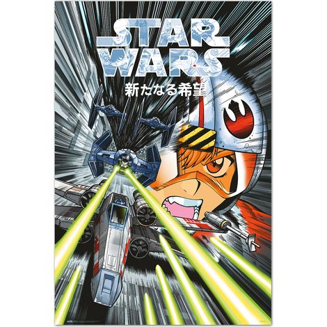 Grupo Erik Poster Star Wars manga Trench run - Poster Manga Star Wars - Laminas decorativas 61x91,5cm a todo color  Posters para pared ideal decoración habitación Star Wars regalos