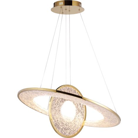 Lampadario LED Alexia Maxlight anelli oro acrilico 45W (1/4)