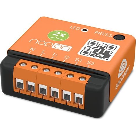NodOn SIN-2-2-01 - Micromodule éclairage double ON/OFF EnOcean - actionneur commutateur avec entrées pour boutons (1/5)