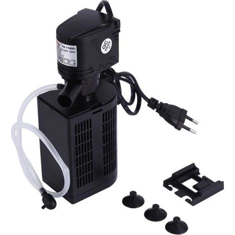 3-in-1 Tauch-Aquarienfilter, Sauerstoffpumpe, Luftreiniger, Aquariumwerkzeug, EU-Stecker (12 W) (1/4)