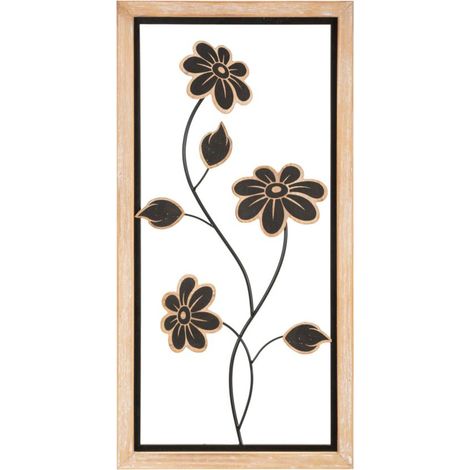 Pannello decorativo da parete in ferro marrone, 30x2,5x60 cm – Girish (1/5)
