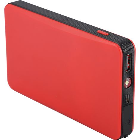 Démarreur de voiture multifonctionnel ultra-mince 12 V avec batterie externe (requis par le service marketing à l'étranger) (rouge) (1/5)