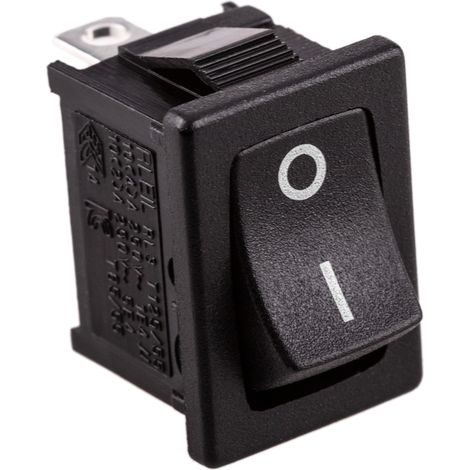 BeMatik - Interrupteur à bascule noir SPST 2 broches 20.5x24.7x14.4 mm (1/5)