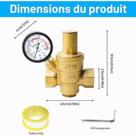 Réducteur de Pression CO2 pour Aquarium, Connexion W21.8, Double Manomètre, Compte-Bulles, Clapet Anti-Retour et Électrovanne 12 V