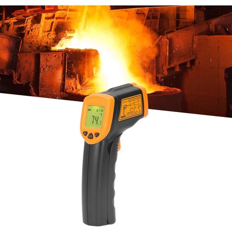 Thermomètre industriel infrarouge haute précision AR320 pour usage domestique, mesurant les températures de l'huile et de l'eau en cuisson. (1/5)