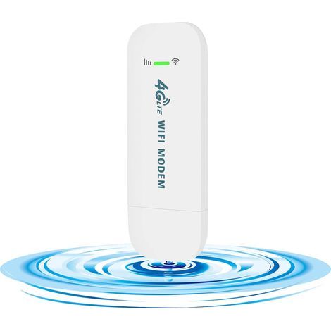 Clé Internet 4G 150 Mbps, 4G LTE USB Dongle WiFi, Wireless Cle Modem 4G avec Emplacement, Adaptateur réseau 4G LTE, Clé USB Appliquer à la Boutique/à la Maison, Connecter 10 Utilisateurs (1/4)