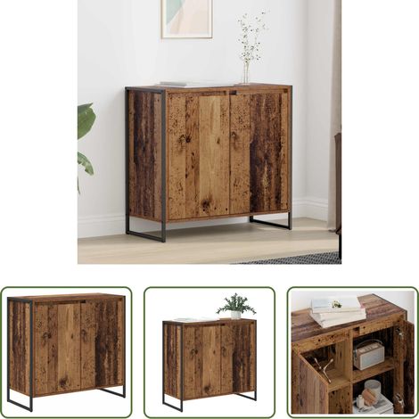 vidaXL Industrielles Design -  Seitenschrank Altholz 79 x 36 x 75 cm Holzwerkstoff (1/5)