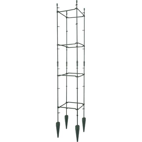 KOTARBAU® Tuteur Tomate, Treillis Plante Grimpante Exterieur 29x29x120cm, Tuteurs Modulaires, Tuteur Plante, PVC, Vert, Treillis pour Plantes Grimpantes, Support Tomates Potager (1/5)
