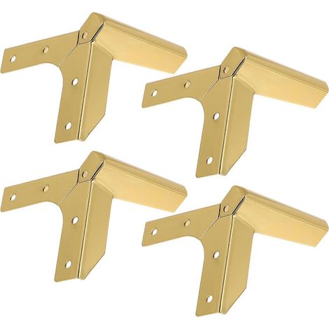 Pieds de meubles en fer forgé plaqué or, compatibles avec les pieds de canapé, ensemble de 4 pièces, support de meuble durable. (1/5)