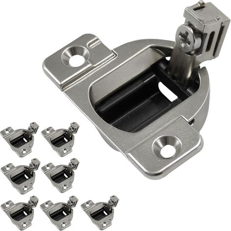 Cerniera a vite compatta a 110°, confezione da 8 pezzi (viti e piastra di montaggio non incluse), ideale per sostituire le cerniere laterali delle ante dei mobili.