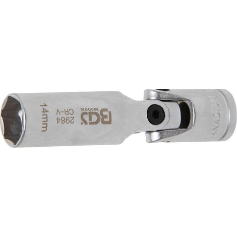 Douille bougie 14 mm à cardan de 3/8