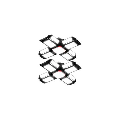Plafonnier déformable 200W avec 12 panneaux réglables – 20 000 lumens – Température de couleur 6500K – Culot E26/E27 pour garage et atelier (1/5)