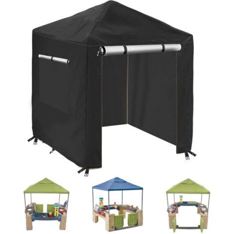 Bache Cabane de Jardin pour Enfant, Housse d'Extérieur Imperméable 210D, Couverture de Protection Coupe Vent, 142x142x153cm, Coins Pointus (1/4)