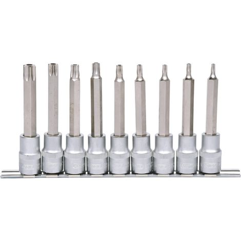1/2" Bit-Stecknuss-Satz, lang, 9-tlg, TB20-TB60 mit Stirnlochbohrung (1/3)