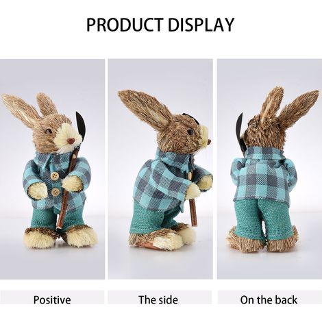 Figurine Lapin de Pâques Écologique et Colorée, Durable et Réaliste (1/5)