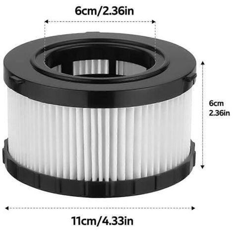 NALOOKAMIC Filtre HEPA DC5151H compatible avec les aspirateurs eau et poussière DC5151H, DC515, DCV517 et DCV517B, avec manchon en mousse.