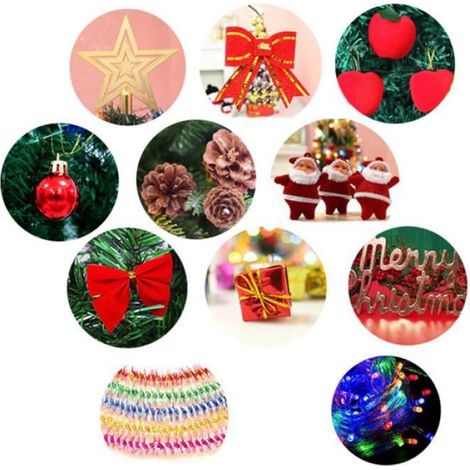 Arbre De Noël - 45 Cm - À Piles AA - Décoration Festive Table Et Étagère - Kit Complet Avec Ornements Et Guirlande Led (1/4)