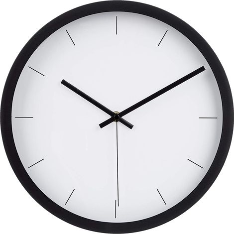 Reloj de pared moderno, negro, 30,5 cm (1/5)