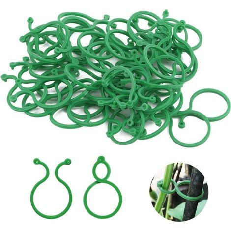 Pair 200 Pièces Clips de Support pour Plantes Clips de Fixation Plantes Exterieur Attache pour Tomates Attache pour Plantes Grimpantes Clips de Jardin pour Fruit Légume Tomates(200 pcs)