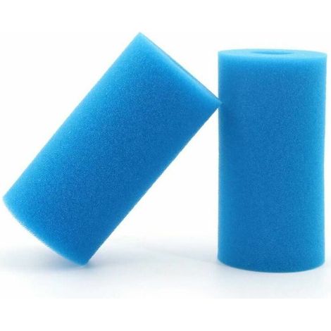 Filtre Piscine - Éponge Réutilisable Lavable - Pour Piscines Intex Type A - Diamètre 4 cm - Longueur 20 cm - 2 Pièces (1/5)