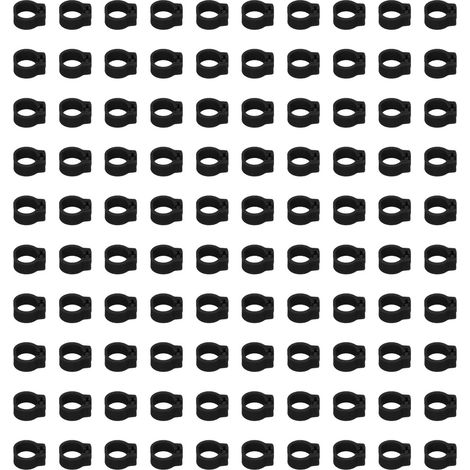 100 Stück 8 mm Tauben-Beinringe zur Kennzeichnung, Geflügel-Beinbänder ohne Aufdruck, Taubenzubehör, Schwarz (1/5)