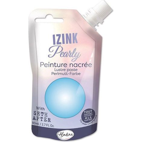 Peinture nacrée - Bleu ciel - 80 ml