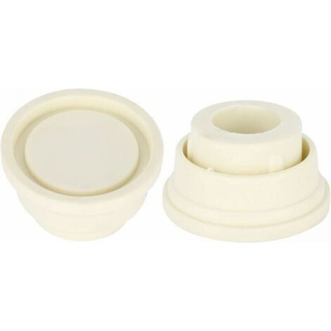 Rubber Bumpers for Pool Ladder, Set of Two White Ladder Bumpers for Pool Ladders (1/4)