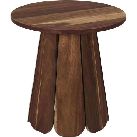Table d'appoint ronde effet acacia VISBY (1/5)
