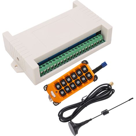 Encodeur de télécommande 433 MHz à 12 boutons avec antenne, kit relais de contrôleur sans fil 12 canaux, 12 V CC (1/5)