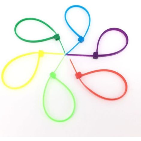 Attache de câble - Nylon - Bleu - 4x250mm - Pack de 100 - Intérieur