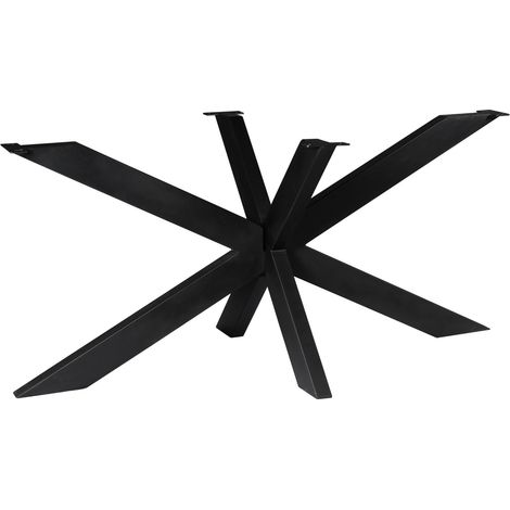 Pied de table mikado en métal noir pour tables rectangulaires / ovales de 200 à 240 cm RALF